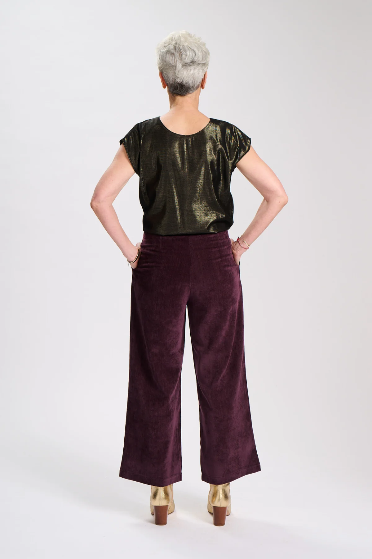Olga De Polga - Claude Valentina - Tencel Pants - Aubergine