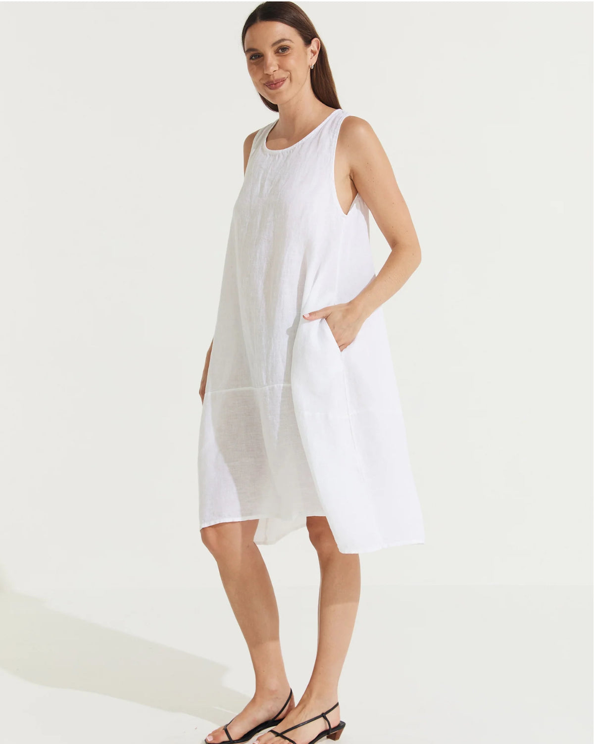 Montaigne - Sara - Sleeveless Linen Dress - Various Colours