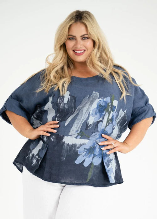 Donna Donna ‘Frascati’ Plus Size Linen Top - Various Colours