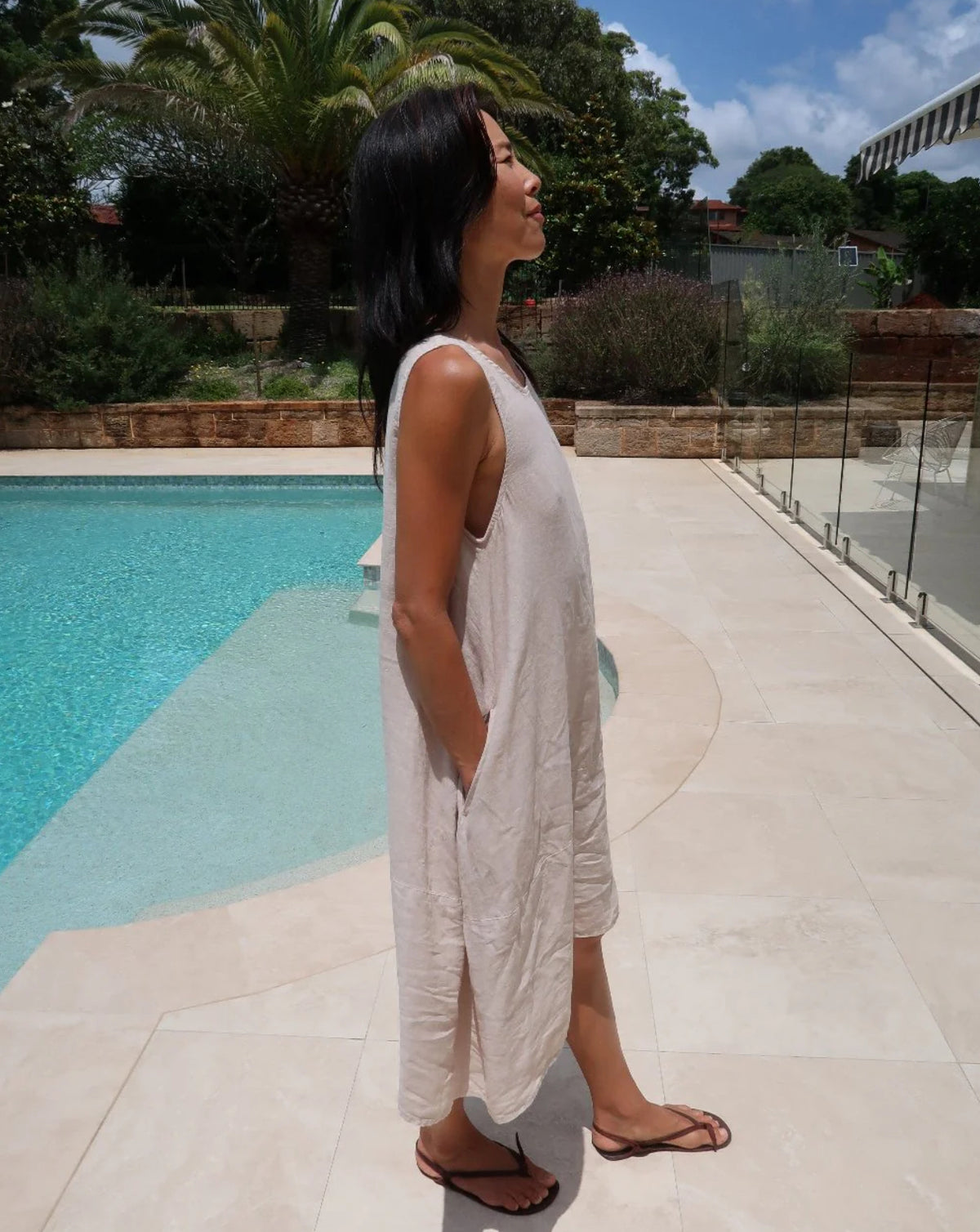 Montaigne - Sara - Sleeveless Linen Dress - Various Colours