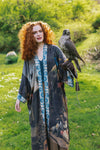 ‘Wild Beauty Opera’ Duster Bamboo Kimono Robe With Peacock