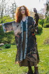 ‘Wild Beauty Opera’ Duster Bamboo Kimono Robe With Peacock