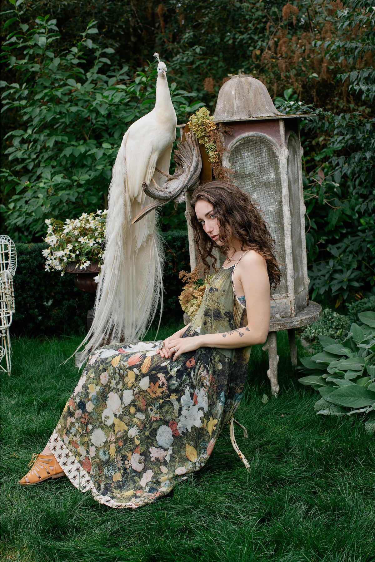‘I Dream in Flowers’ Bohéme Slip Dress with Bees