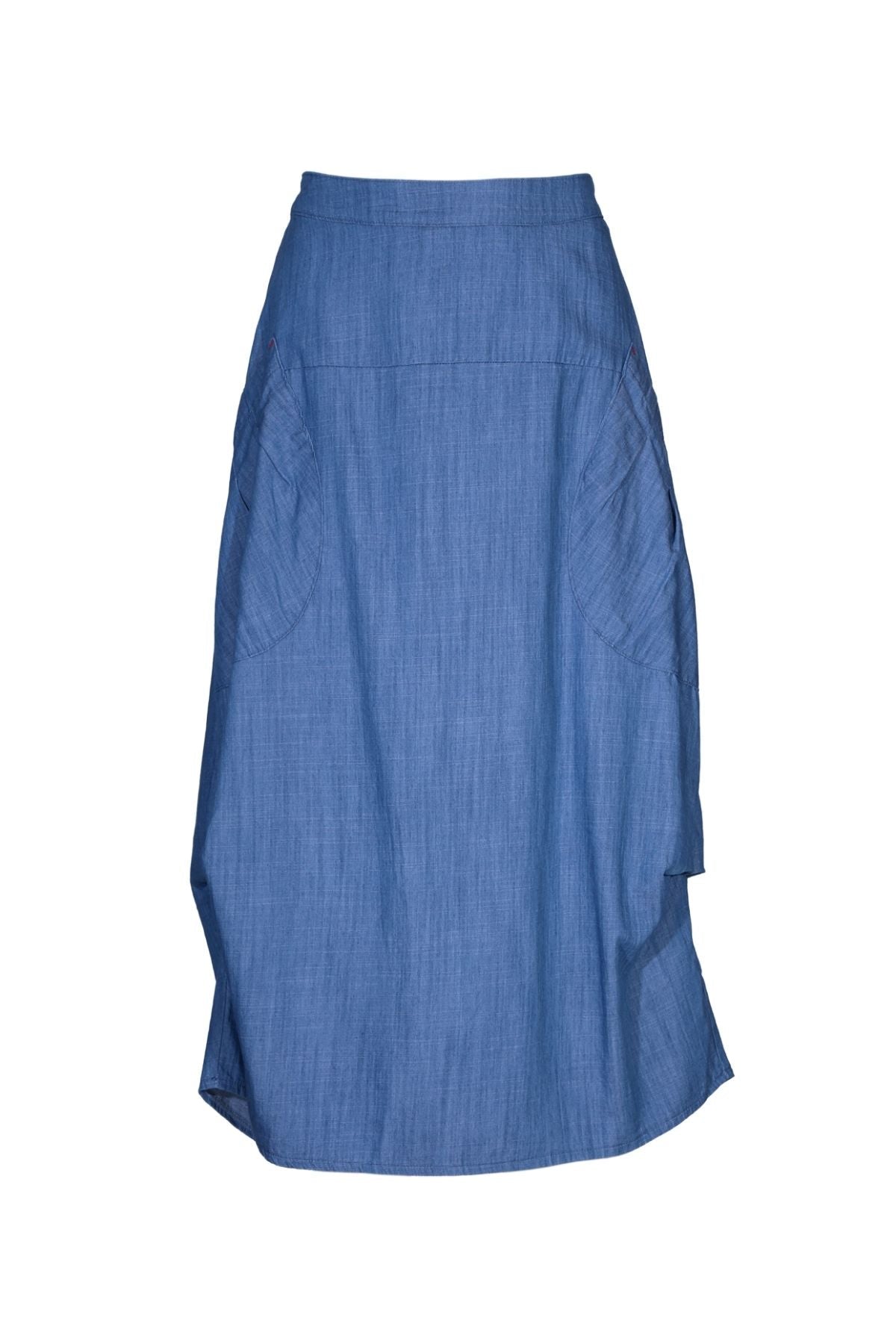 Olga De Polga - Milwaukee Sedona - Lightweight Cotton Denim Skirt - Mid Wash