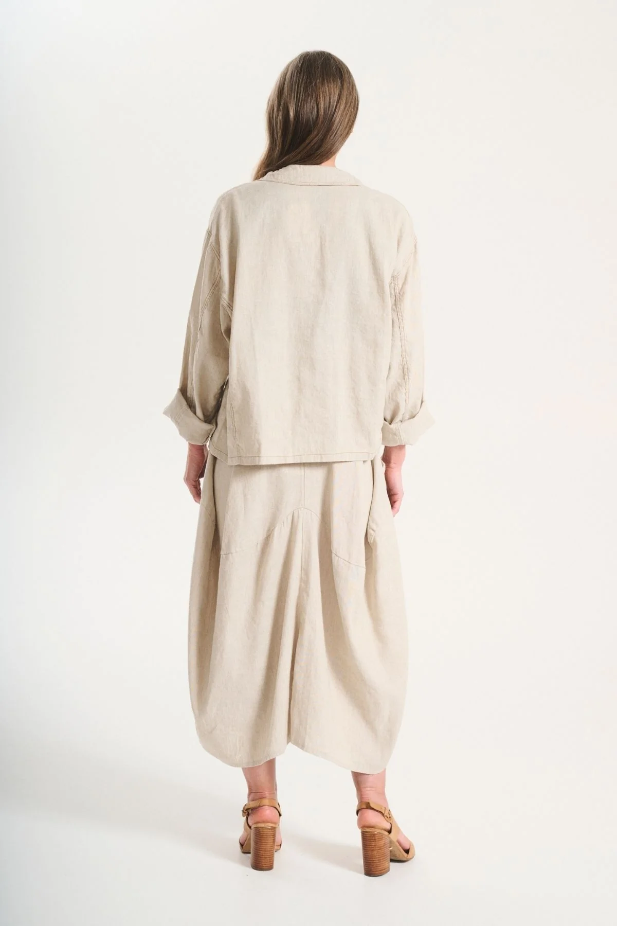Olga De Polga - Milwaukee Venice - Beach Skirt in Linen - Oat