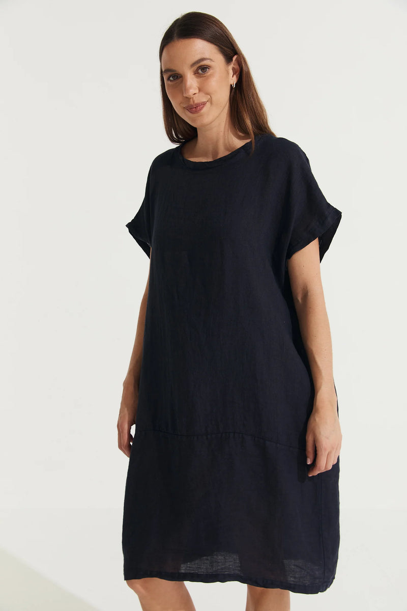 Montaigne ‘Eliza’ Slimline Italian Linen Dress - Various Colours