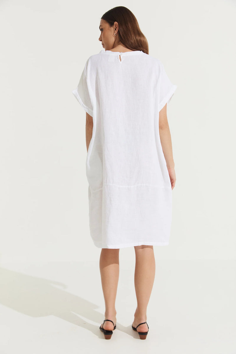 Montaigne ‘Eliza’ Slimline Italian Linen Dress - Various Colours