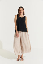 Montaigne ‘Eadie’ Italian Linen Wide Leg Gathered Pants - Various Colours