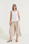 Montaigne ‘Eadie’ Italian Linen Wide Leg Gathered Pants - Various Colours