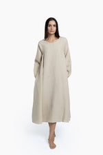 Beautiful European Linen ‘Alana ’ Dress - Oatmeal