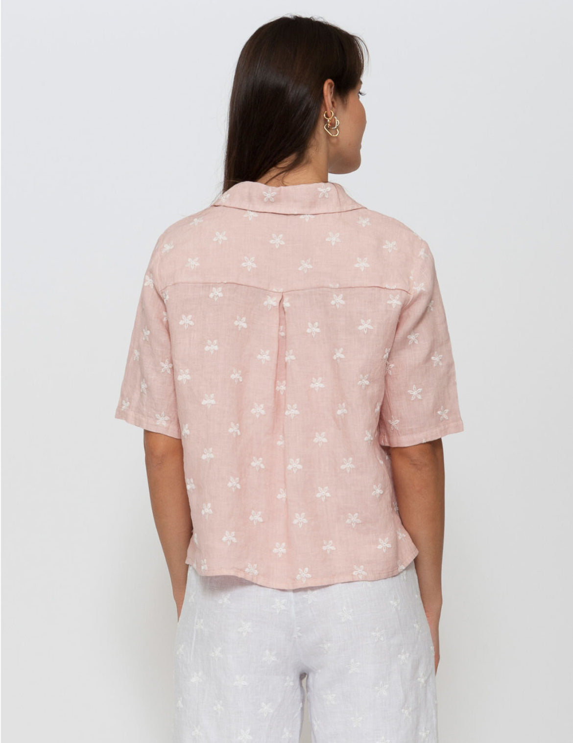 Blueberry Italia Linen Embroidered Shacket - Various Colours