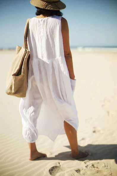 Montaigne ‘Sartène’ Italian Linen Summer Sleeveless Dress - Various Colours
