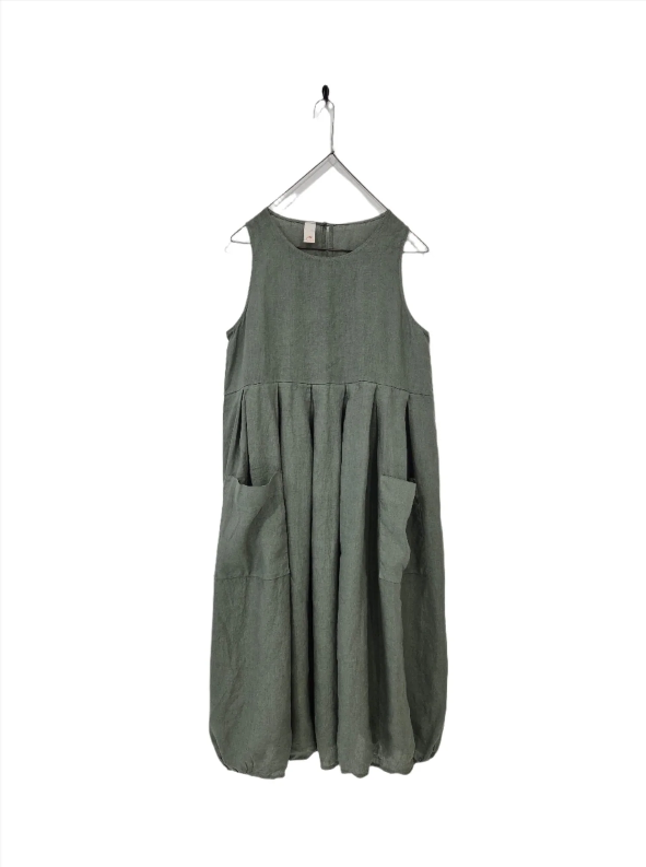 Montaigne ‘Sartène’ Italian Linen Summer Sleeveless Dress - Various Colours