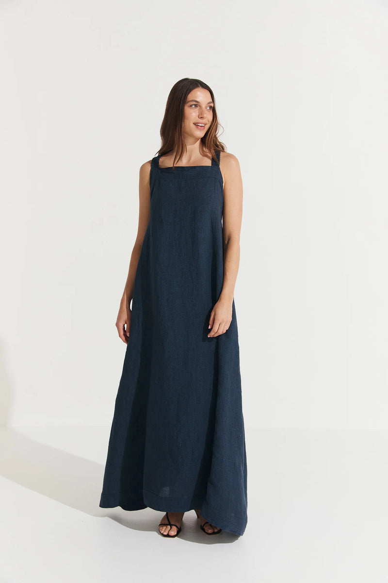 Montaigne ‘Scarlett’ Full-Length Linen Dress - Various Colours