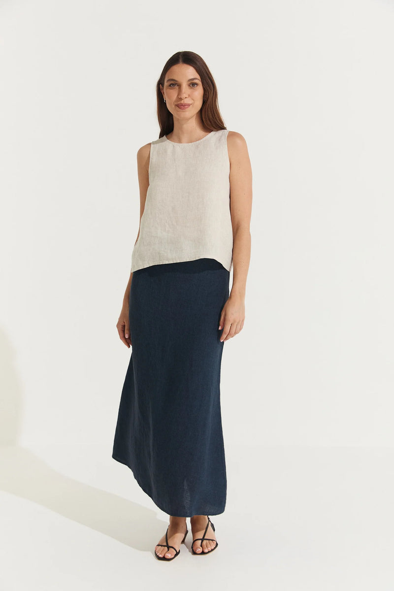 Montaigne ‘Francie’ Full-Length Linen Maxi Skirt - Various Colours