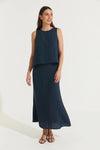 Montaigne ‘Francie’ Full-Length Linen Maxi Skirt - Various Colours