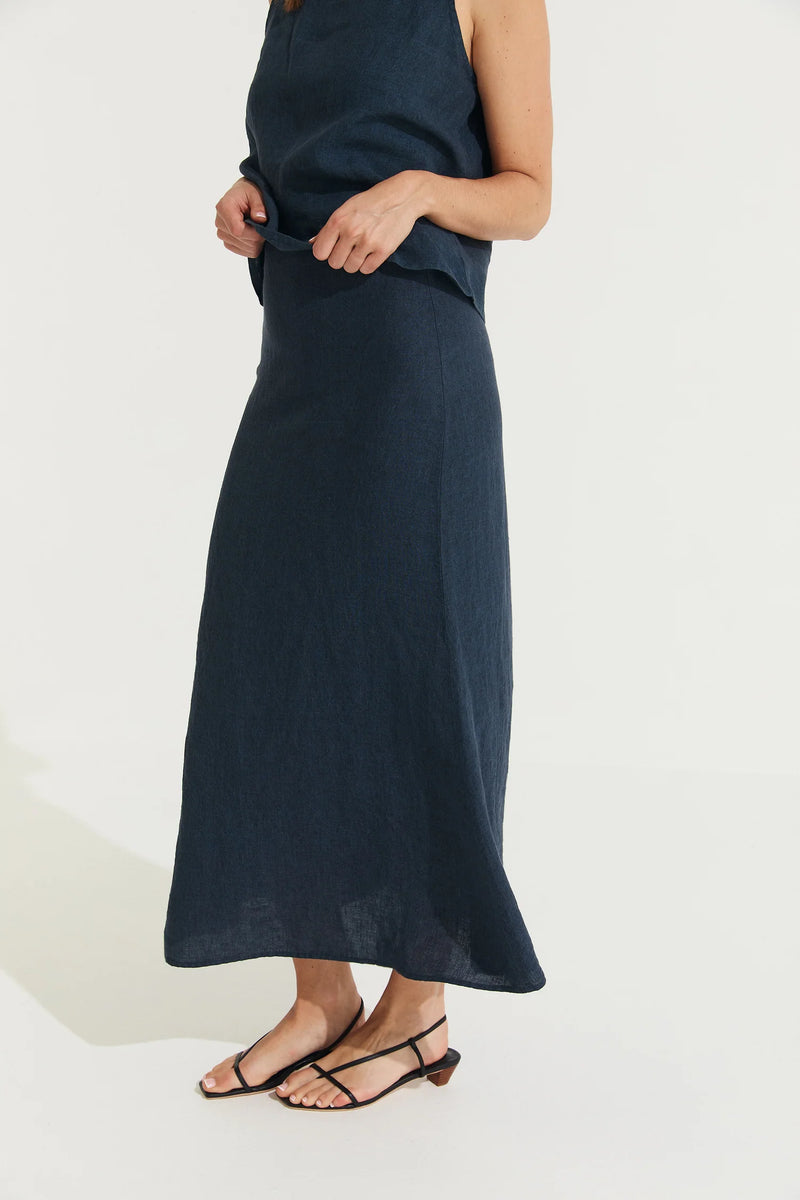 Montaigne ‘Francie’ Full-Length Linen Maxi Skirt - Various Colours