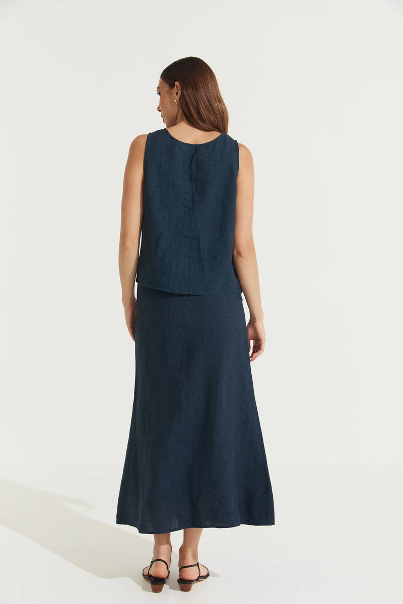 Montaigne ‘Francie’ Full-Length Linen Maxi Skirt - Various Colours