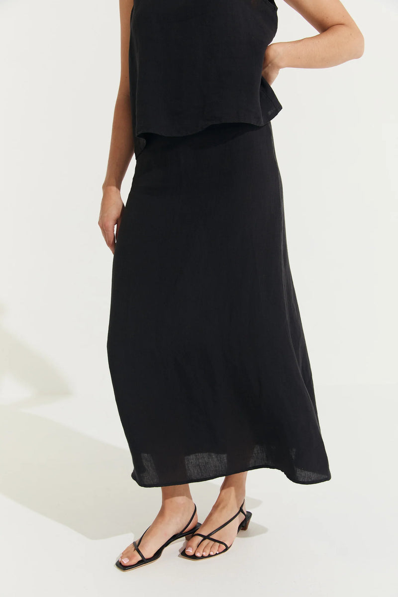 Montaigne ‘Francie’ Full-Length Linen Maxi Skirt - Various Colours