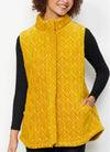 Caju Cotton Velvet Quilted Vest - Gold