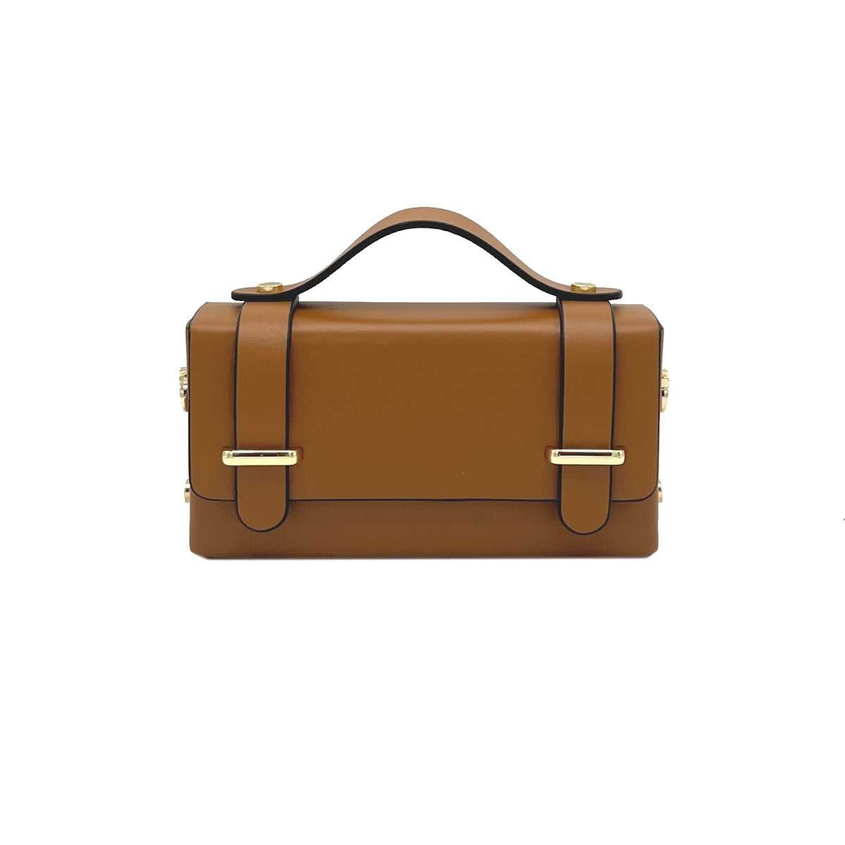 Italian Genuine Leather Mini Clutch Bag with Chain - Various Colours