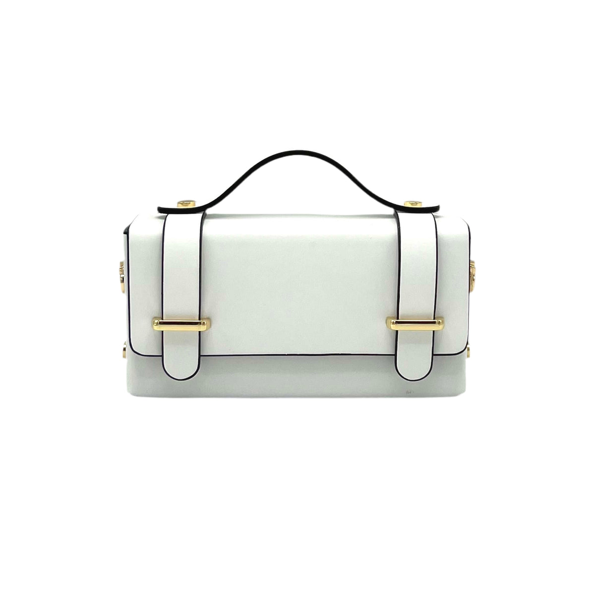 Italian Genuine Leather Mini Clutch Bag with Chain - Various Colours