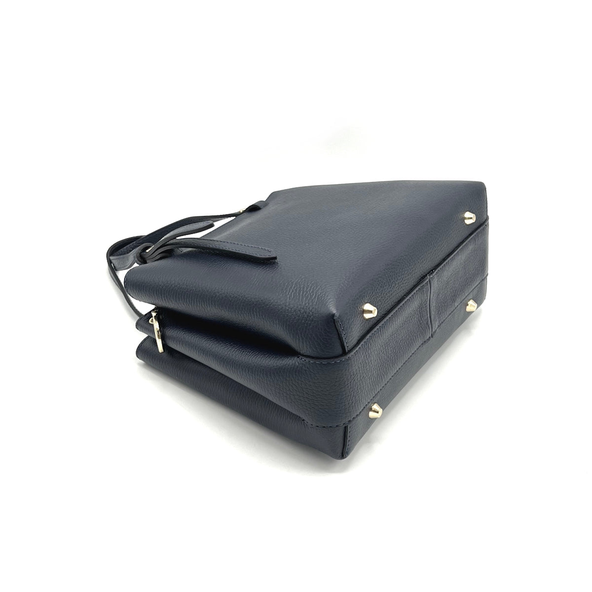 Italian Medium Size Genuine Leather Handbag with Crossbody Strap - Various Colours