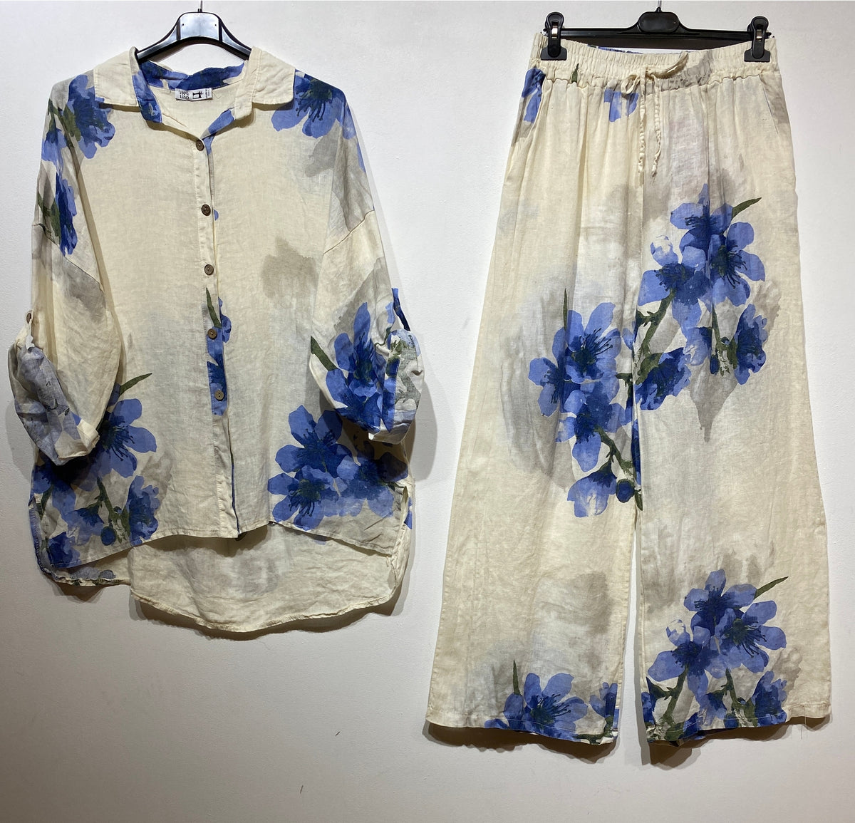 Italian Linen Shirt & Trousers Set – Various Colours