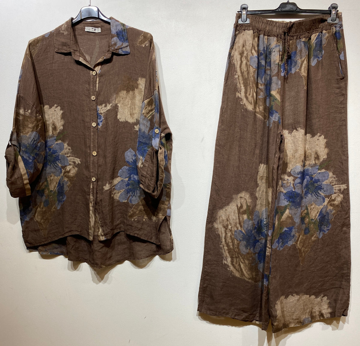 Italian Linen Shirt & Trousers Set – Various Colours