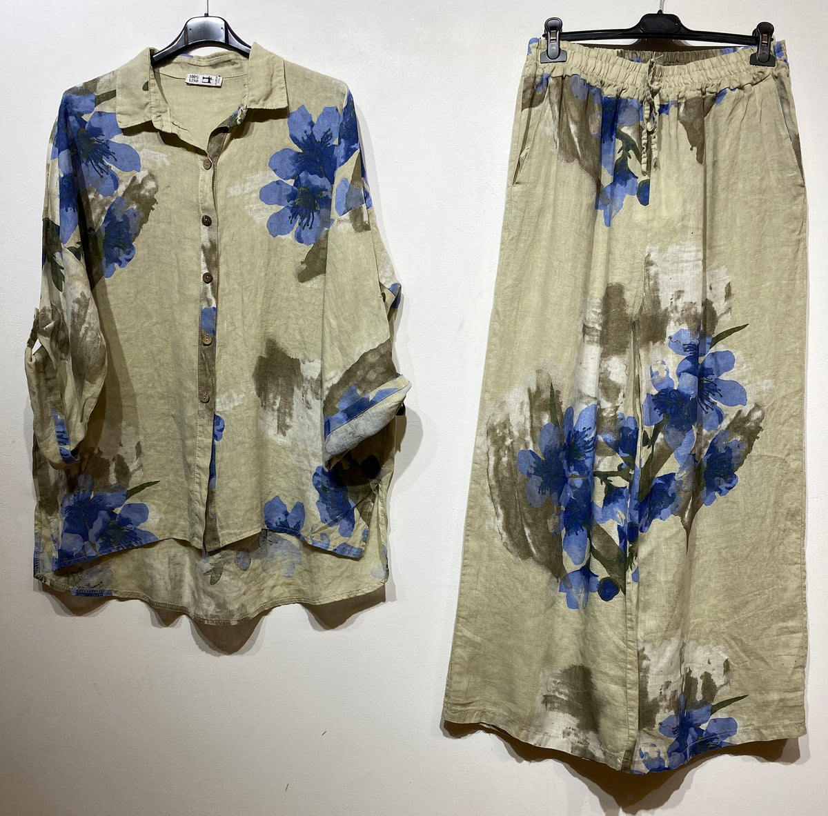 Italian Linen Shirt & Trousers Set – Various Colours