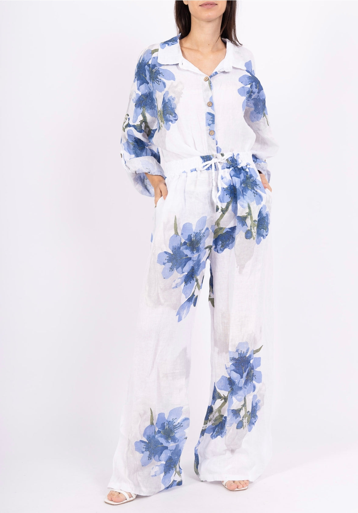 Italian Linen Shirt & Trousers Set – Various Colours