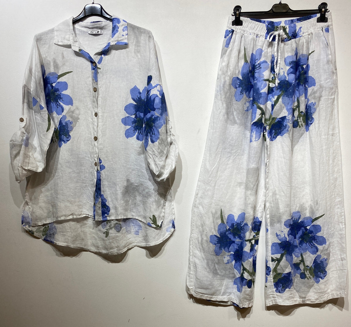 Italian Linen Shirt & Trousers Set – Various Colours