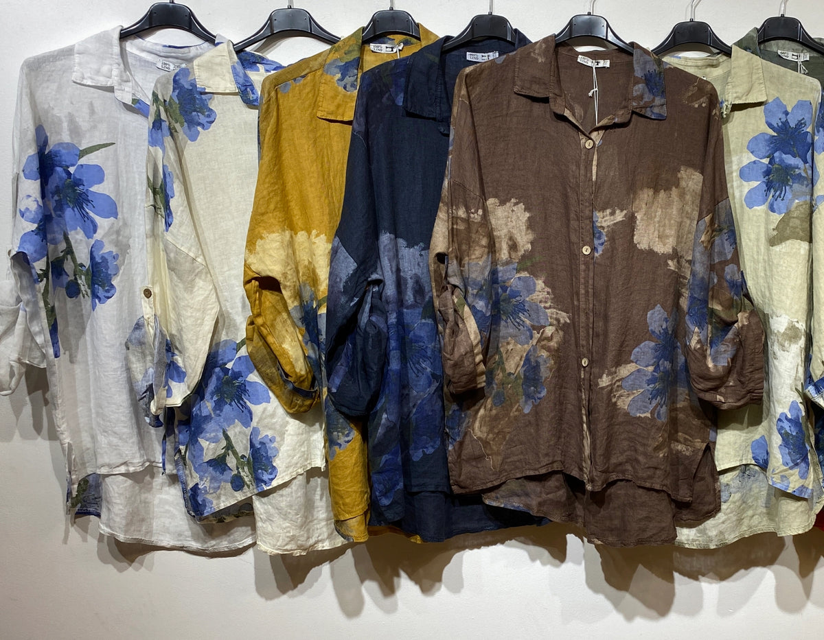 Italian Linen Shirt & Trousers Set – Various Colours