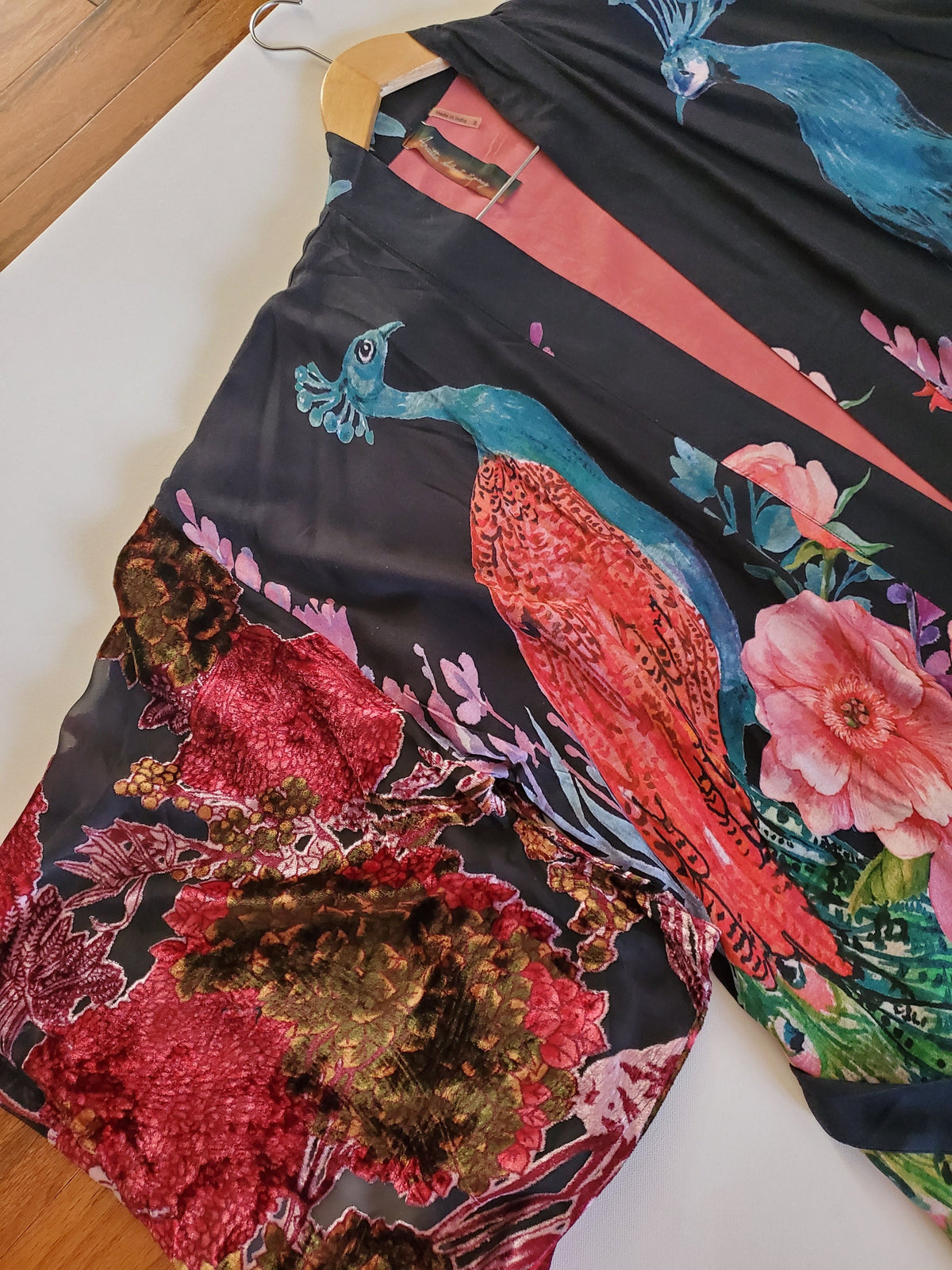 Aratta - Sweet Fantasy - Peacock Kimono Coat - Black