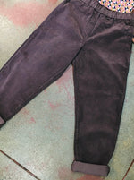 Montaigne ‘Crêtes’ Baby Corduroy Velvet Pants With Belt Loops - LAST ONE - Navy