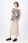 Olga De Polga ‘Hepburn’ Panorama Skirt in Herringbone Linen - Beige - LAST ONE - Size L