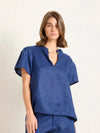 State Of Embrace Open Neck Linen Blouse - Various Colours