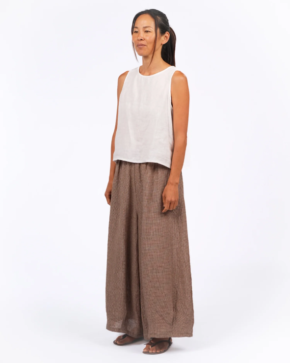 Montaigne - Eadie - Linen Pants in Fine Houndstooth - Various Colours