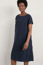 Seasalt Cornwall 'Primary' Linen Shortsleeved Dress - Maritime