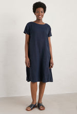 Seasalt Cornwall 'Primary' Linen Shortsleeved Dress - Maritime