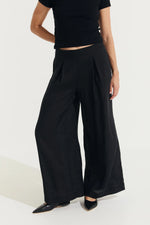 Montaigne ‘Charlotte’ Pleated Wide Leg Linen Pants - Various Colours