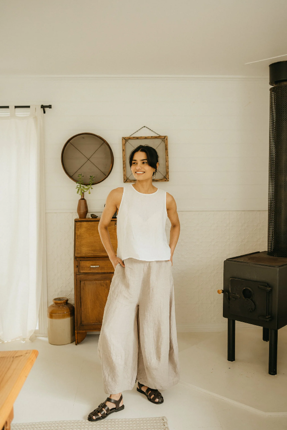 Montaigne - Roland - Linen Pants - Houndstooth