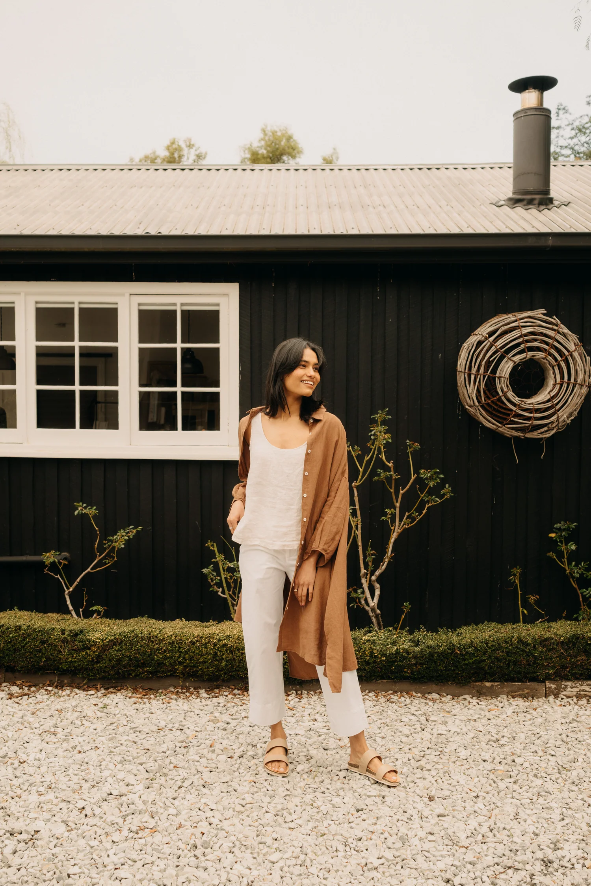 Montaigne - Romie - Oversized Linen Shirt Dress  - Various Colours