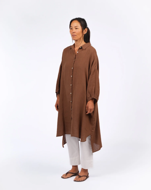 Montaigne - Romie - Oversized Linen Shirt Dress  - Various Colours