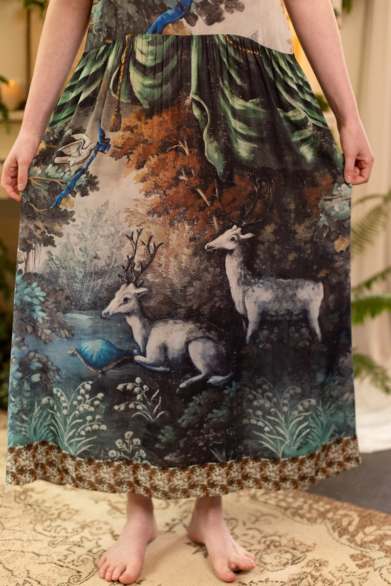 ‘Theatre of Dreams’ Bohéme Bamboo Slip Dress with Deer