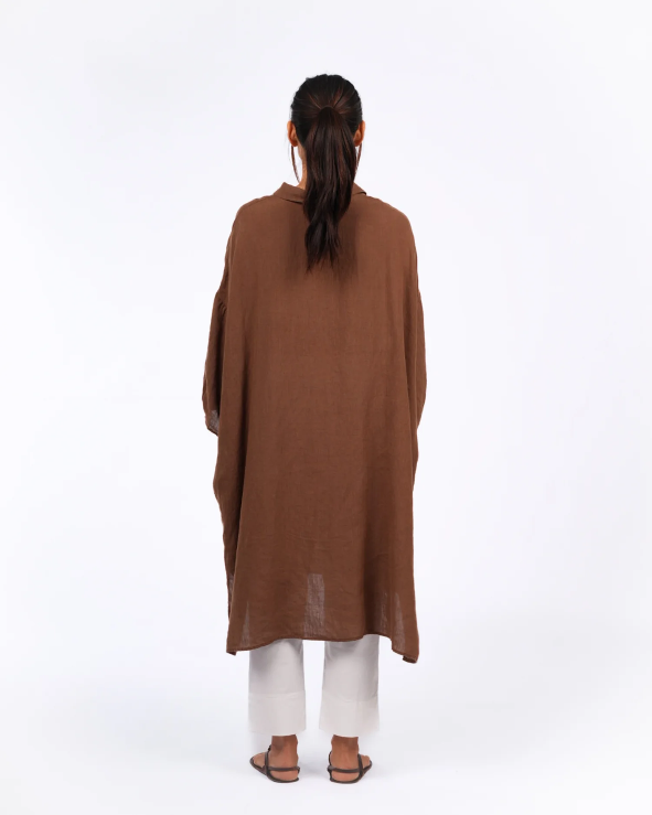 Montaigne - Romie - Oversized Linen Shirt Dress  - Various Colours