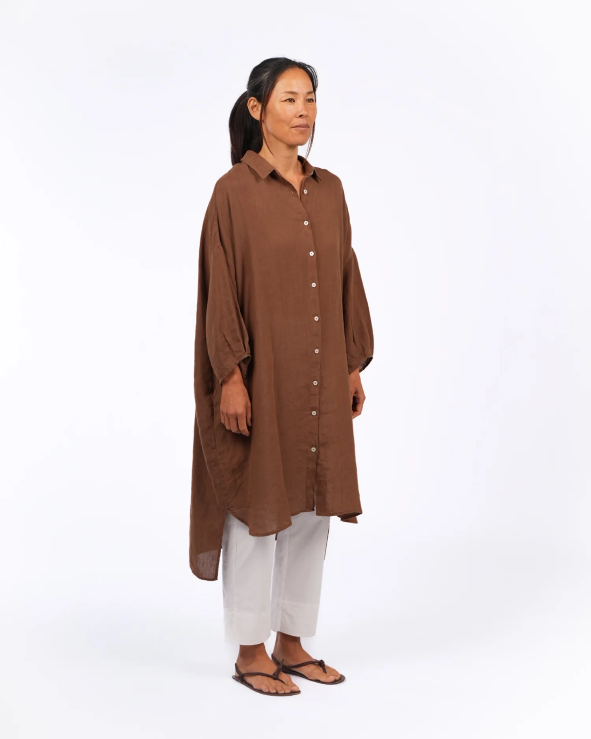 Montaigne - Romie - Oversized Linen Shirt Dress  - Various Colours