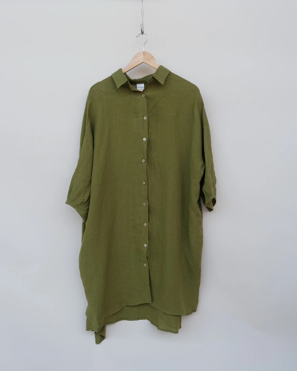 Montaigne - Romie - Oversized Linen Shirt Dress  - Various Colours
