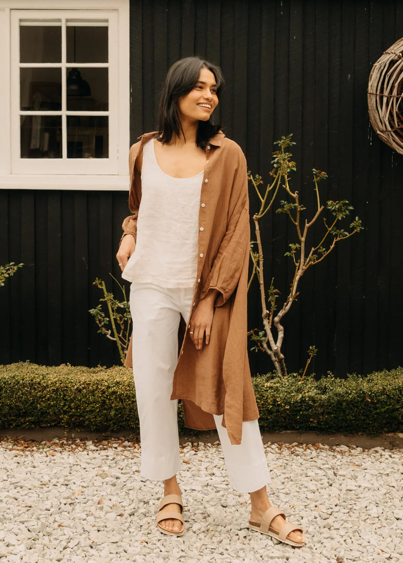 Montaigne - Romie - Oversized Linen Shirt Dress  - Various Colours