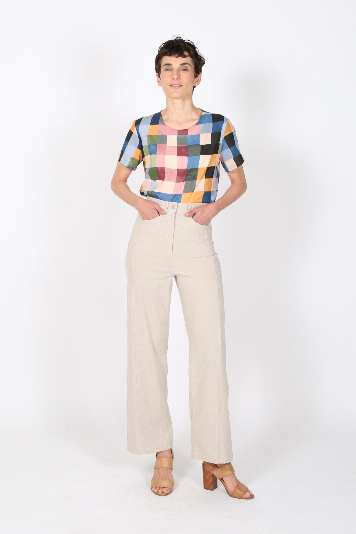 Olga De Polga - Peggy Lino - Long Linen Pants - Oat